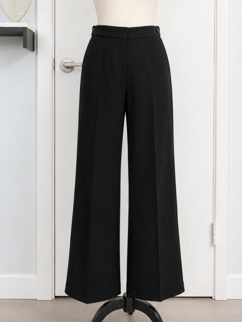 Stella McCartney Wool Black Wide Leg Dress Pants Size 44